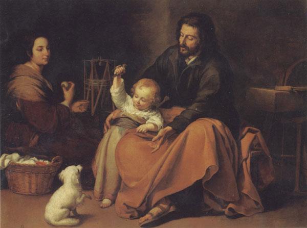 Bartolome Esteban Murillo The Holy Family with a Little bird oil painting picture